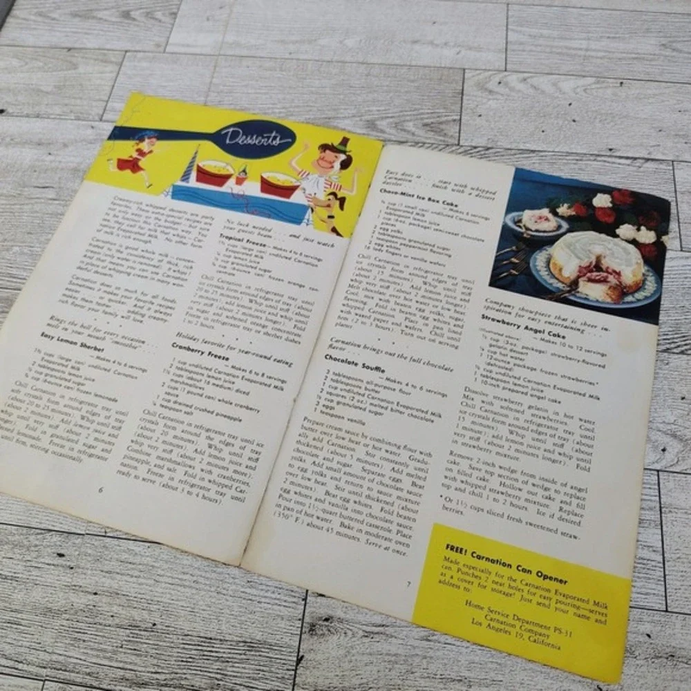 Party Sweets Mary‎ Blake 1957 Carnation Company Promo Booklet Vintage Recipes